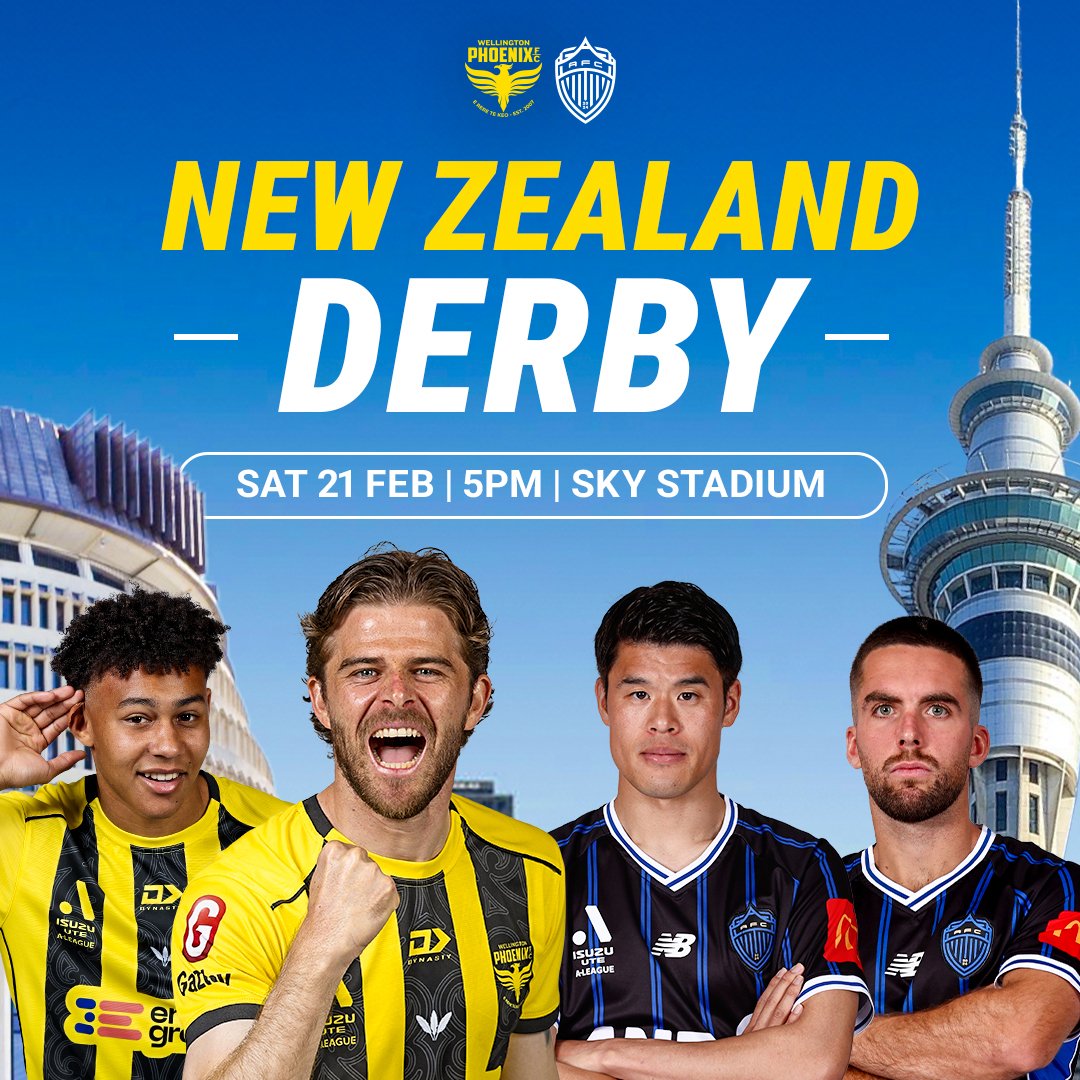 New Zealand Derby | Sat 21 Feb | 5pm | Sky Stadium