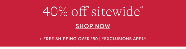 40% off sitewide