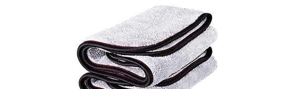 Image of the free gift: A set of two grey Terry Weave Towels with black satin edges