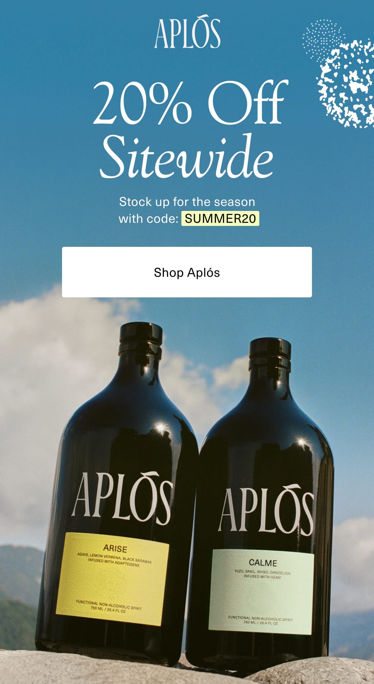 Aplós | 20% Off Sitewide | Stock up for the season with code: SUMMER20 | [ Shop Aplós ]