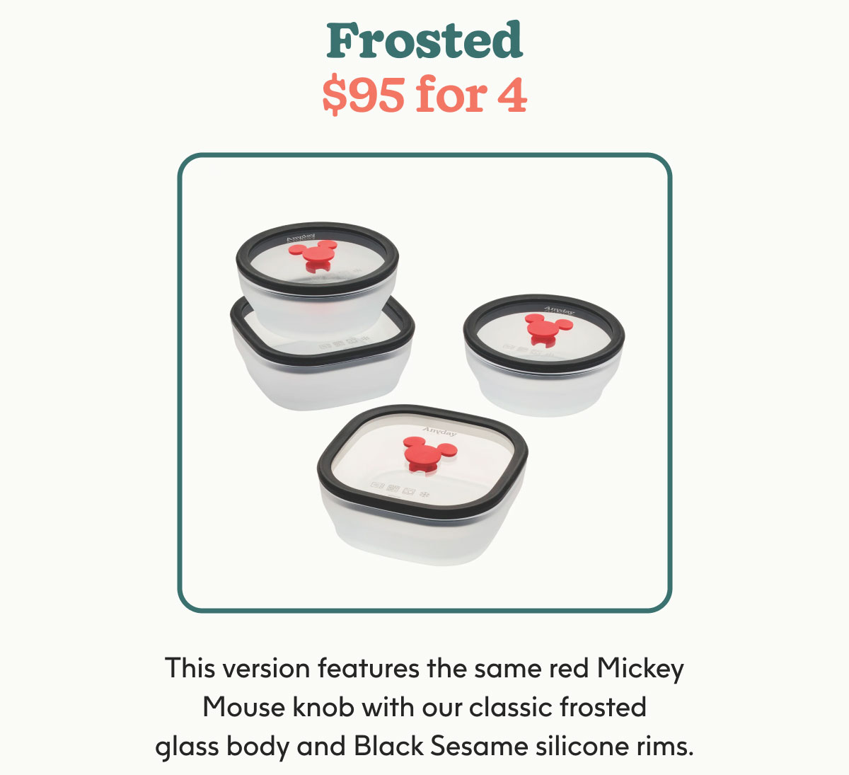 Frosted, $95 for 4