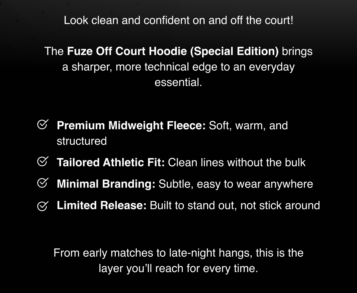 Look clean and confident on and off the court!